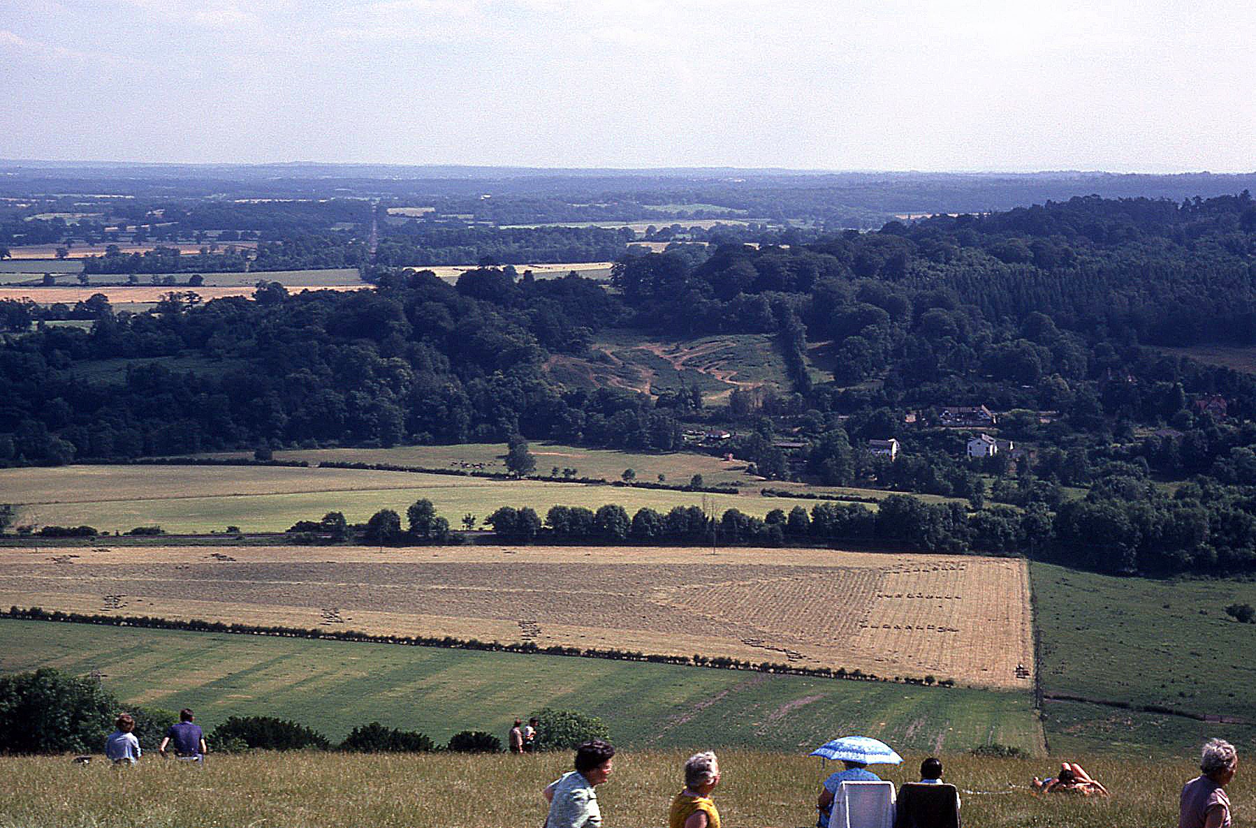 The view over the Weald from Box Hill, Surrey